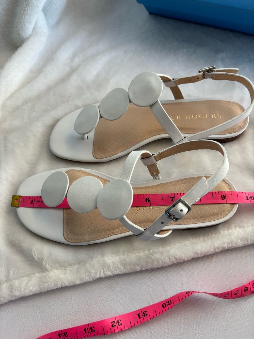 Jack Rogers Women’s Worth Flat Sandal Vanchetta White Size 6M - Picture 11 of 11